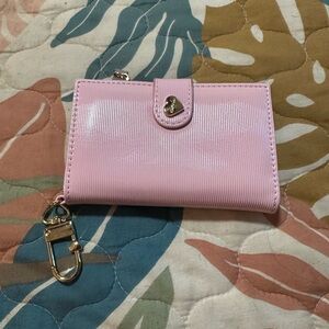 Betsey Johnson Gray Card Holder with Keychain